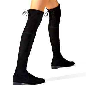 Stuart Weitzman Black Suede Lowland Boot